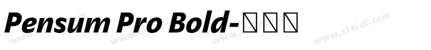 Pensum Pro Bold字体转换
